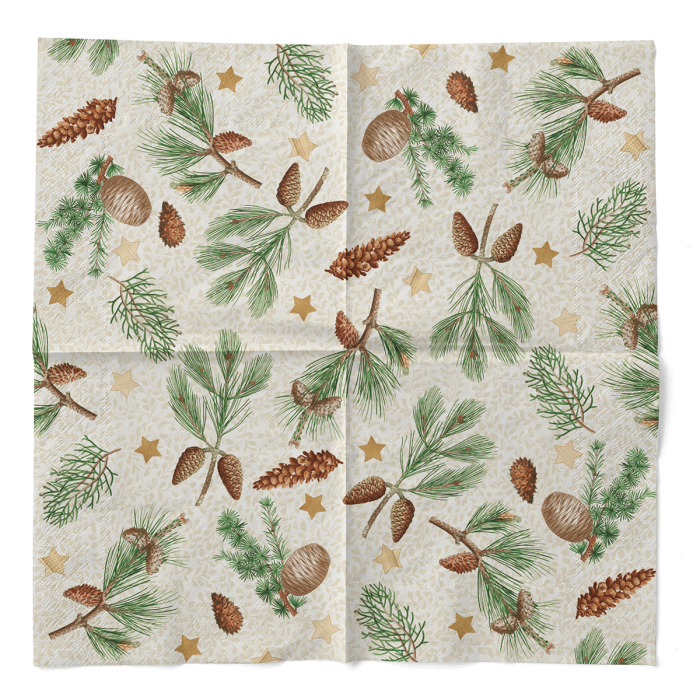 Servetele de masa de Craciun, 3 straturi, Tissue - Pinea / 33 x 33 cm / 100 buc [3]