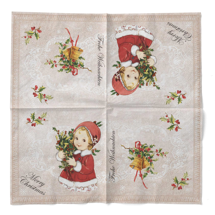Servetele de masa de Craciun, 3 straturi, Tissue - Wiebke / 33 x 33 cm / 100 buc [3]