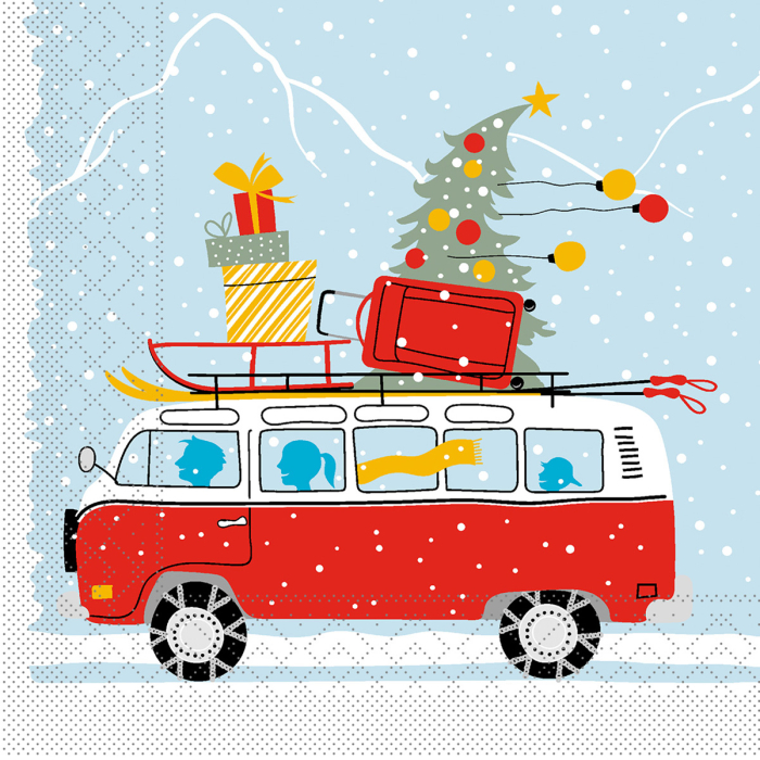 Servetele de masa de Craciun, 3 straturi, Tissue - Winter Holidays / 33 x 33 cm / 100 buc [1]