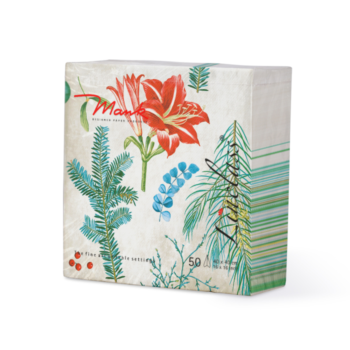 Servetele de masa festive Linclass pentru Revelion/Anul Nou Linclass - Amaryllis / 40 x 40 cm / 50 buc [5]