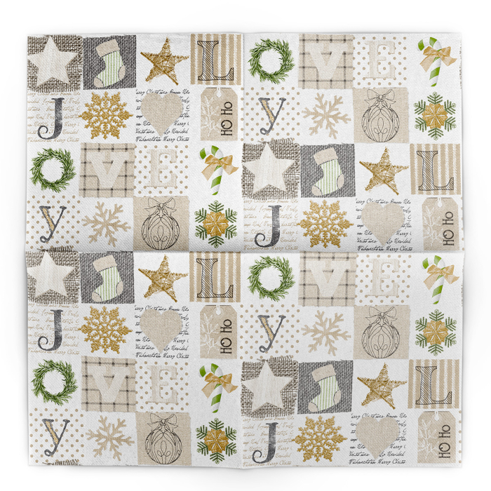 Servetele de masa festive Linclass pentru Revelion/Anul Nou Linclass - Candy / 40 x 40 cm / 50 buc [2]