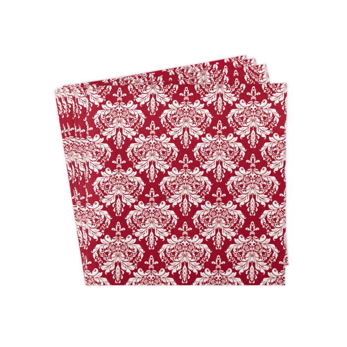 Servetele de masa festive Linclass pentru Revelion/Anul Nou Linclass - Casper bordeaux / 40 x 40 cm / 50 buc [6]