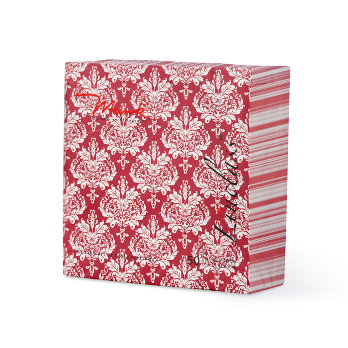 Servetele de masa festive Linclass pentru Revelion/Anul Nou Linclass - Casper bordeaux / 40 x 40 cm / 50 buc [4]