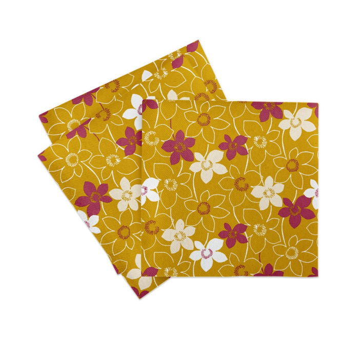 Servetele de masa festive Linclass - Cora (auriu) / 40 x 40 cm / 50 buc [8]