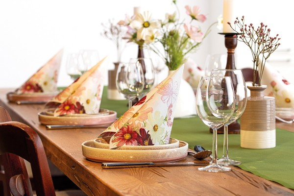 Servetele de masa festive Linclass - Cosmea (flori) / 40 x 40 cm / 50 buc [2]