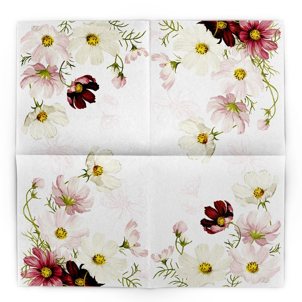 Servetele de masa festive Linclass - Cosmea (flori) / 40 x 40 cm / 50 buc [5]