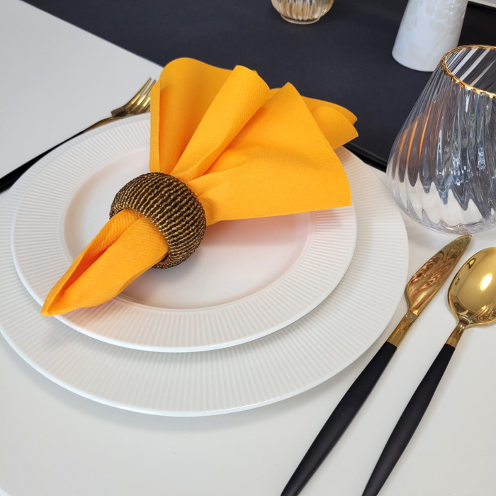 Servetele de masa festive Linclass - Curry (portocaliu) / 40 x 40 cm / 50 buc [4]