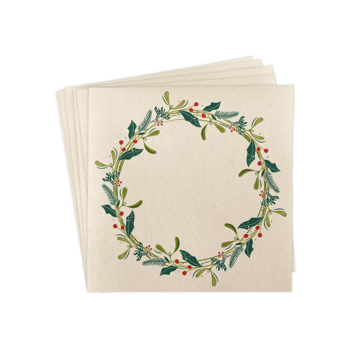 Servetele de masa festive Linclass pentru Revelion/Anul Nou Linclass - Isabell pebble stone / 40 x 40 cm / 50 buc [6]