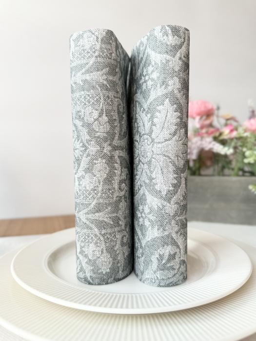 Servetele de masa festive Linclass - Jacquard (gri) / 40 x 40 cm / 12 buc [3]