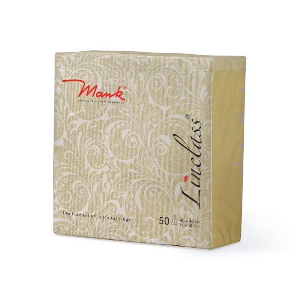 Servetele de masa festive Linclass - Jordan (auriu pudrat) / 40 x 40 cm / 50 buc [6]
