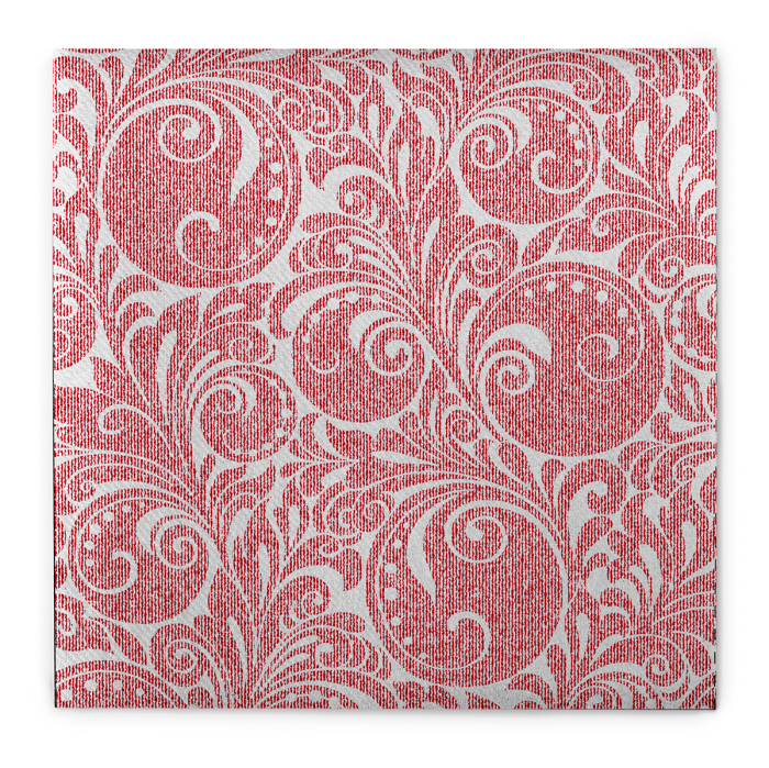 Servetele de masa festive Linclass pentru Revelion/Anul Nou Linclass - Jordan weiss-bordeaux / white-bordeaux / 40 x 40 cm / 50 buc [1]