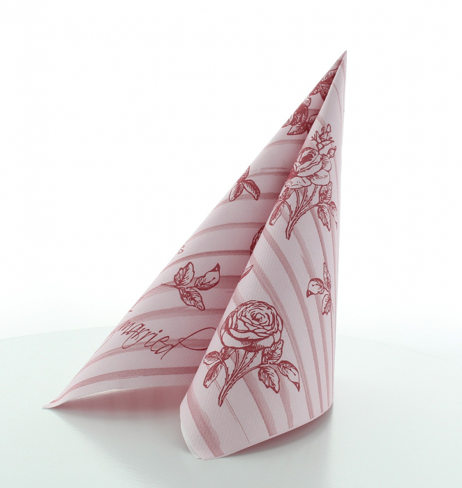Servetele de masa festive Linclass - Just Married (servetele nunta/logodna) / 40 x 40 cm / 12 buc [6]