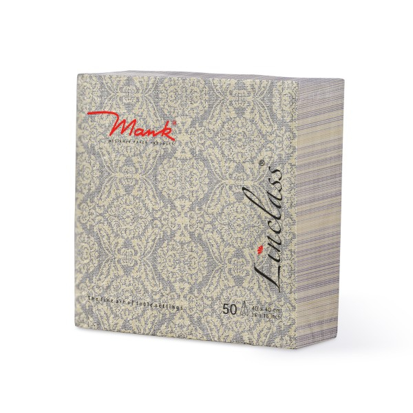 Servetele de masa festive Linclass - Kiyan (negru-auriu) / 40 x 40 cm / 50 buc [6]