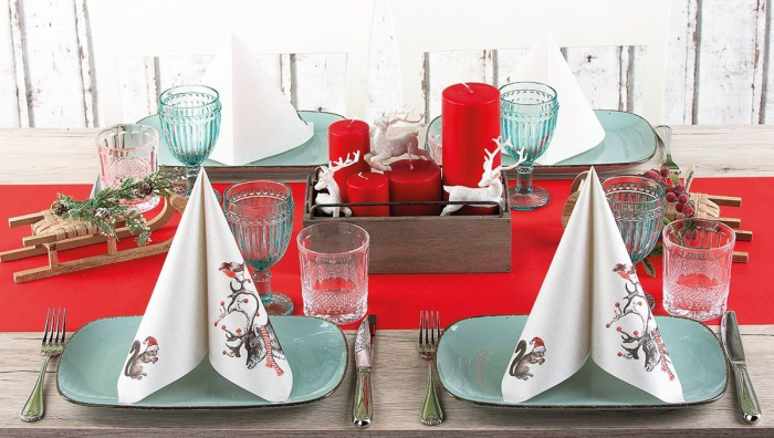 Servetele de masa festive Linclass pentru Revelion/Anul Nou Linclass - Knut / 40 x 40 cm / 50 buc [2]