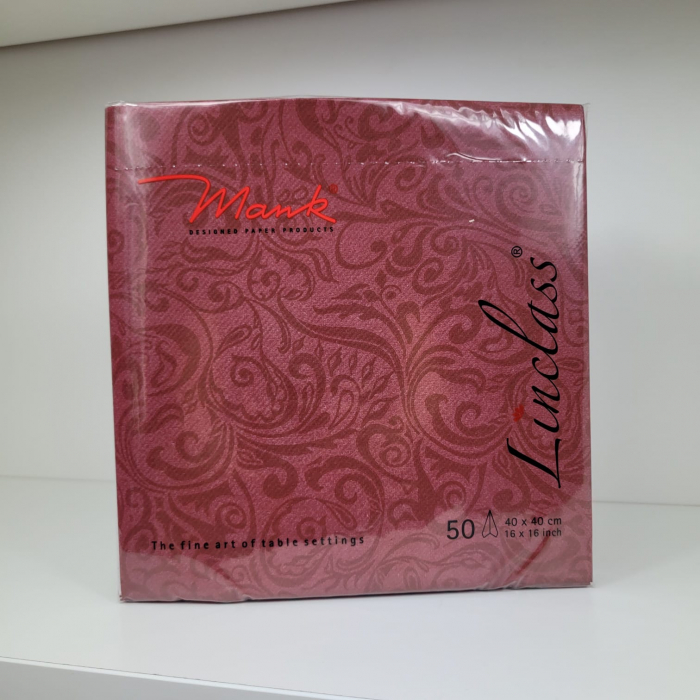 Servetele de masa festive Linclass - Lias (bordo) / 40 x 40 cm / 50 buc [7]