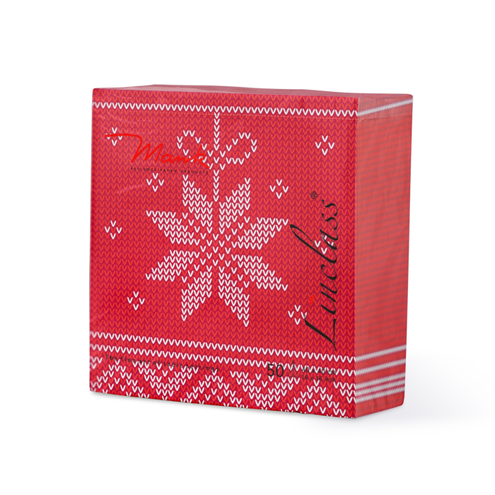 Servetele de masa festive Linclass pentru Revelion/Anul Nou Linclass - Mick rot-bordeaux / red-bordeaux / 40 x 40 cm / 50 buc [3]