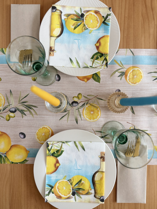 Servetele de masa festive Linclass - Olives & Lemons /40 x 40 cm / 50 buc [2]