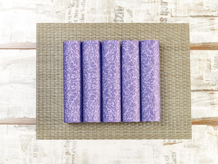 Servetele de masa festive Linclass - Ornaments (mov-mov inchis) / 40 x 40 cm / 50 buc [4]