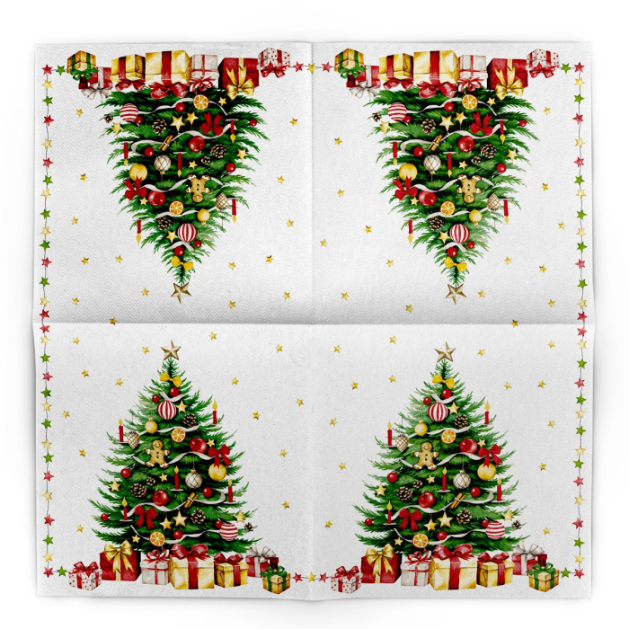 Servetele de masa festive Linclass pentru Craciun/ Revelion - Christmas Tree (Brad de Craciun) 40 x 40 cm / 50 buc [3]