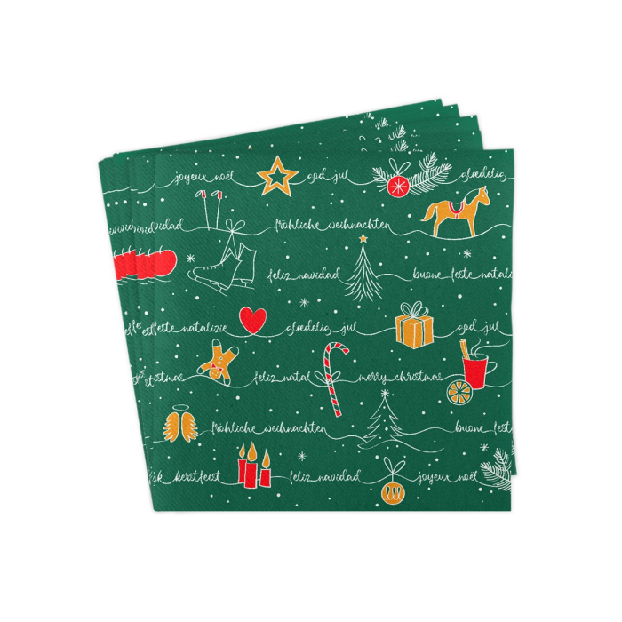 Servetele de masa festive Linclass pentru Craciun/ Revelion - Ravin  / 40 x 40 cm / 50 buc [3]