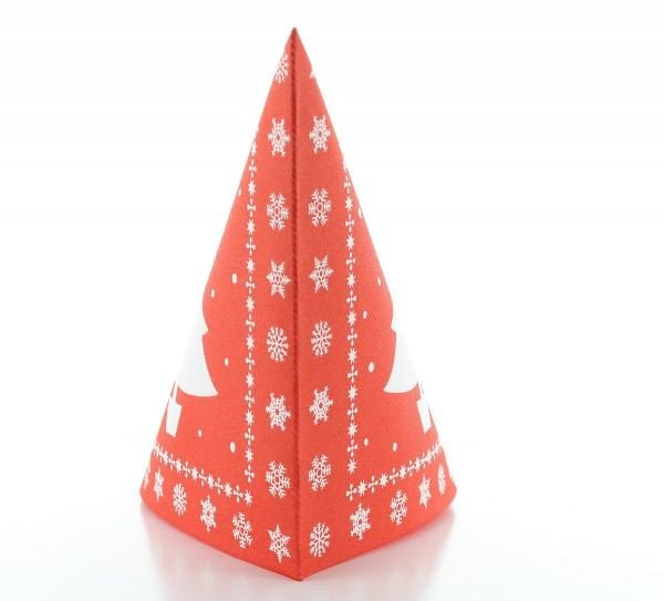 Servetele de masa festive Linclass - White Tree (rosu) / 40 x 40 cm / 12 buc [5]