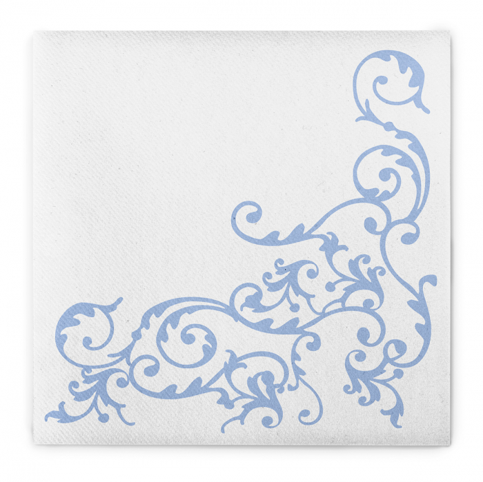 Servetele de masa festive Linclass - Pomp (Baby Blue-Alb) / 40 x 40 cm / 50 buc [4]