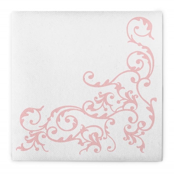 Servetele de masa festive Linclass - Pomp (Roz-Alb) / 40 x 40 cm / 50 buc [2]
