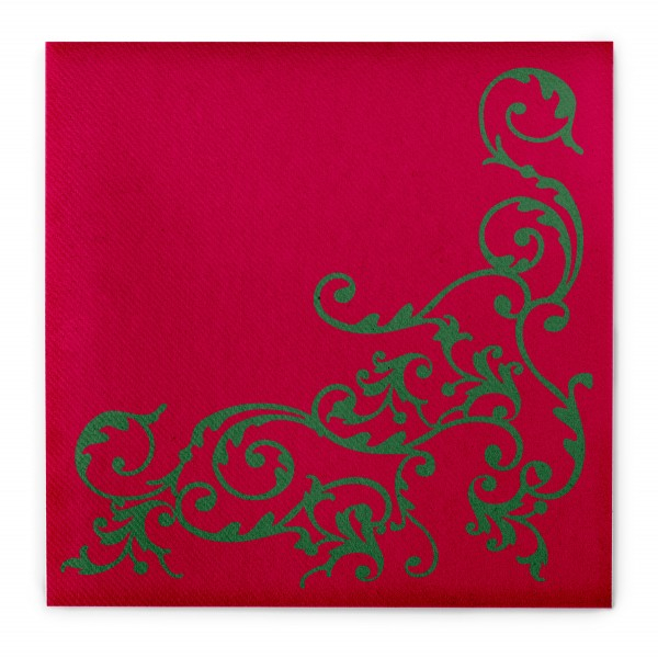 Servetele de masa festive Linclass - Pomp (verde-roșu) / 40 x 40 cm / 50 buc [4]