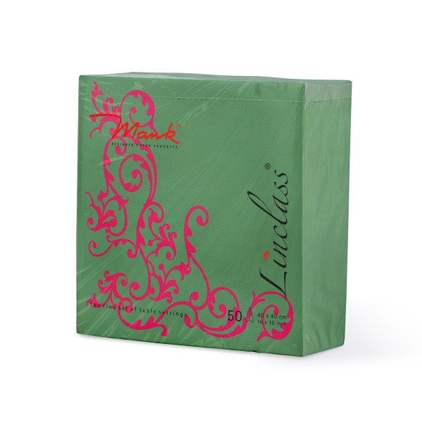 Servetele de masa festive Linclass - Pomp (verde-roșu) / 40 x 40 cm / 50 buc [6]