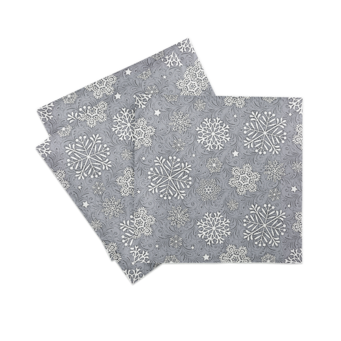 Servetele de masa festive Linclass pentru Revelion/Anul Nou Linclass - Steven silbergrau / silver grey / 40 x 40 cm / 50 buc [7]