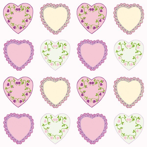Servetele de masa festive Linclass - Sweet Love (inimioare) / 40 x 40 cm / 50 buc [6]