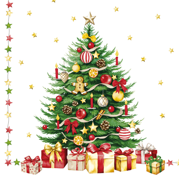 Servetele de masa festive Linclass pentru Craciun/ Revelion - Christmas Tree (Brad de Craciun) 40 x 40 cm / 50 buc [1]