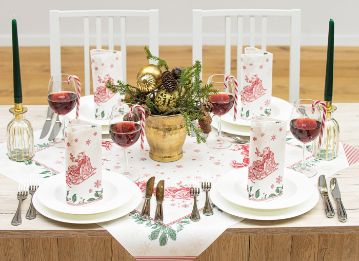 Servetele de masa festive Linclass pentru Revelion/Anul Nou Linclass - Tiemen / 40 x 40 cm / 50 buc [2]