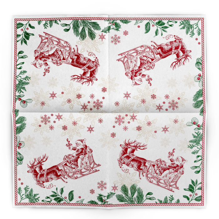 Servetele de masa festive Linclass pentru Revelion/Anul Nou Linclass - Tiemen / 40 x 40 cm / 50 buc [6]