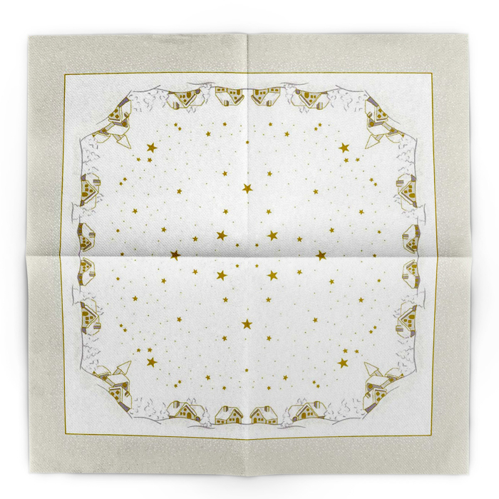Servetele de masa festive Linclass pentru Revelion/Anul Nou Linclass - Winterzauber / Winter Charm / 40 x 40 cm / 50 buc [2]