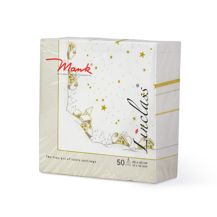 Servetele de masa festive Linclass pentru Revelion/Anul Nou Linclass - Winterzauber / Winter Charm / 40 x 40 cm / 50 buc [5]