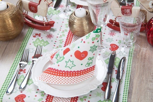 Servetele de masa festive pentru Craciun/Revelion Tissue Deluxe - CHRISTMAS / 40x40 cm / 50 buc [2]