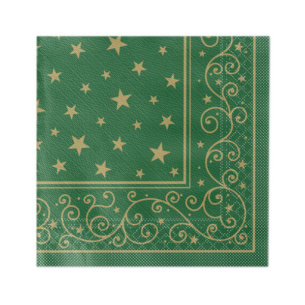 Servetele de masa festive pentru Craciun/Revelion Tissue Deluxe - LIAM verzi / 40x40 cm / 50 buc [2]