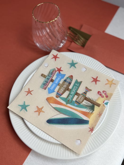 Servetele de masa festive Softpoint - Beach Life / 38x38 cm / 20 buc [4]