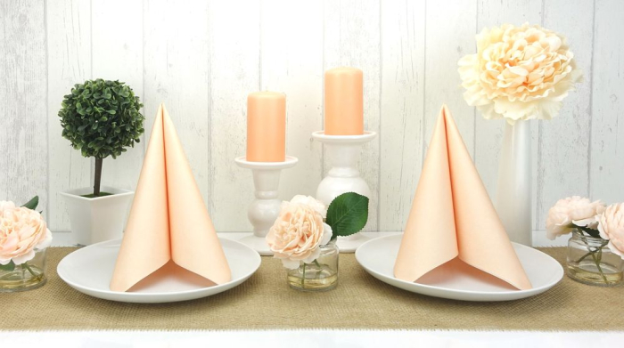 Servetele Linclass Bleached Apricot 40x40 cm, pliate 1/4, 50 buc [4]