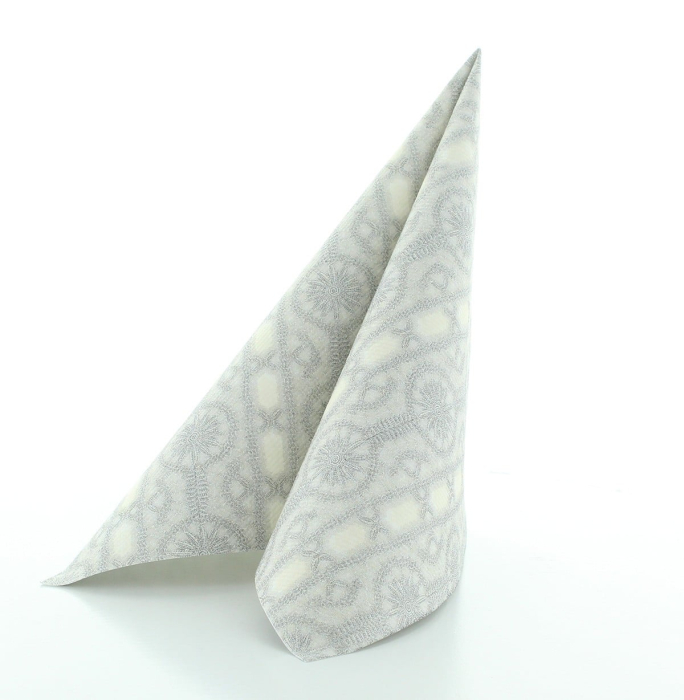 Servetele Linclass Stefanie Beige Grey 40x40 cm, pliate 1/4, 50 buc [2]