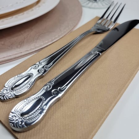 Servetele Linclass ultra calitative, Natur Braun (cappuccino), 40 x 40 cm, pliate 1/8, 50 buc [1]