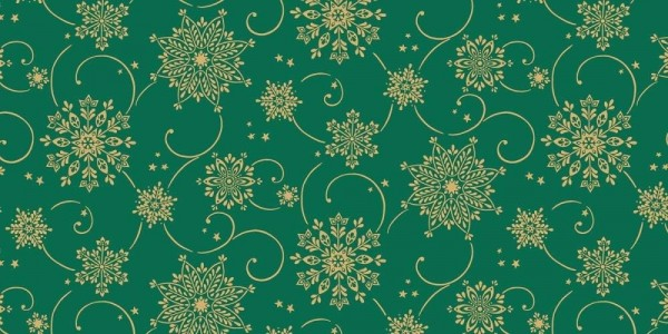 Set accesorii decorative masa festiva Craciun/Revelion- traversa de masa si servetele de masa Cristal verde-auriu [3]