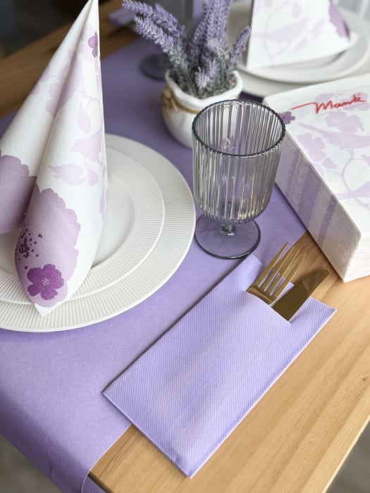 Set accesorii decorative masa festiva - servetele festive, servetele cu buzunar pentru tacamuri si traversa de masa Linclass Steffi & Lila [5]