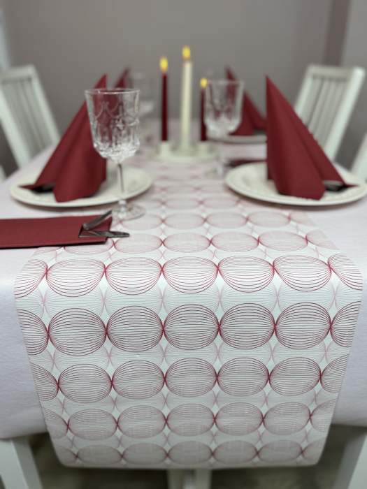 Set accesorii decorative masa festiva - servetele festive si traversa de masa Linclass Ludo Bordo [2]