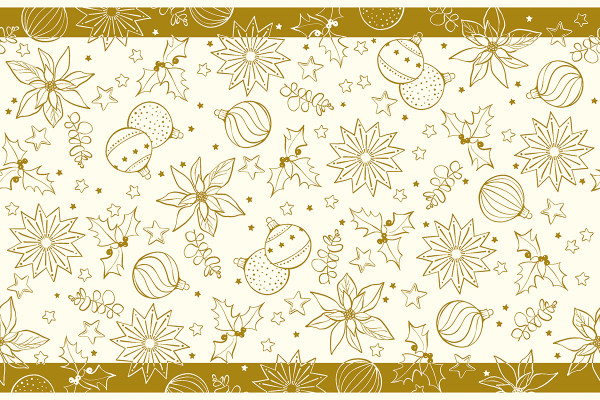 Traversa de masa pentru Craciun, Linclass - Milan champagner / champagne / 40 × 24 cm / 1 buc [1]