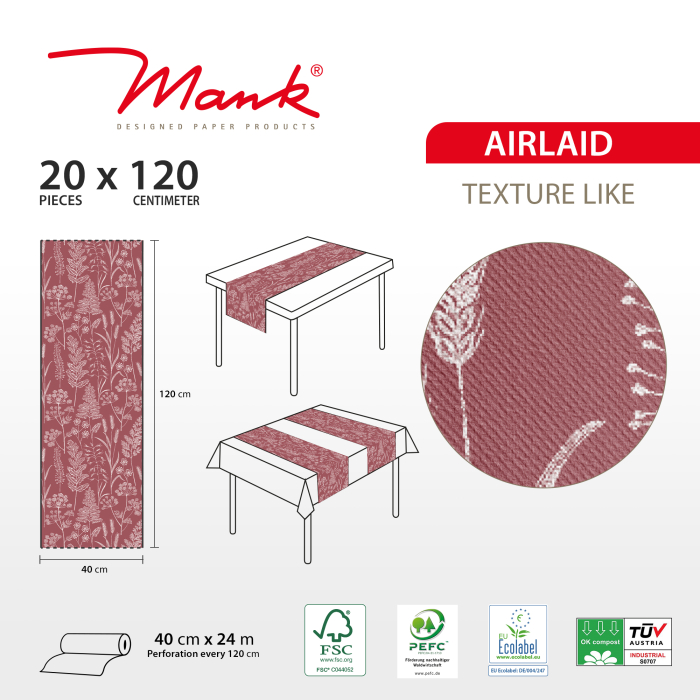 Traversa masa - Linclass Benjamin  (Bordeaux) / 40 cm x 24 m / 1 buc [3]