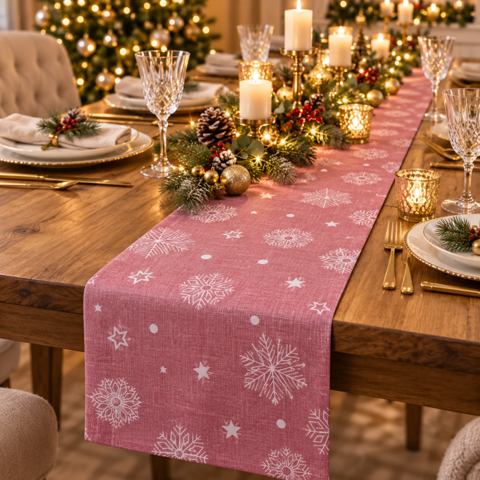 Traversa masa - Linclass Christmas Snowflakes|/ 40 cm x 24 m / 1 buc [2]