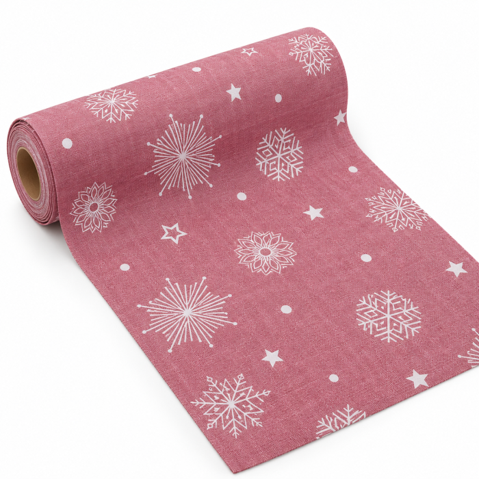 Traversa masa - Linclass Christmas Snowflakes|/ 40 cm x 24 m / 1 buc [4]