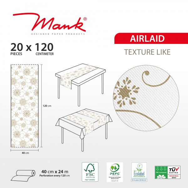 Traversa masa - Linclass Cristal (alb-auriu) / 40 cm x 24 m / 1 rola [2]